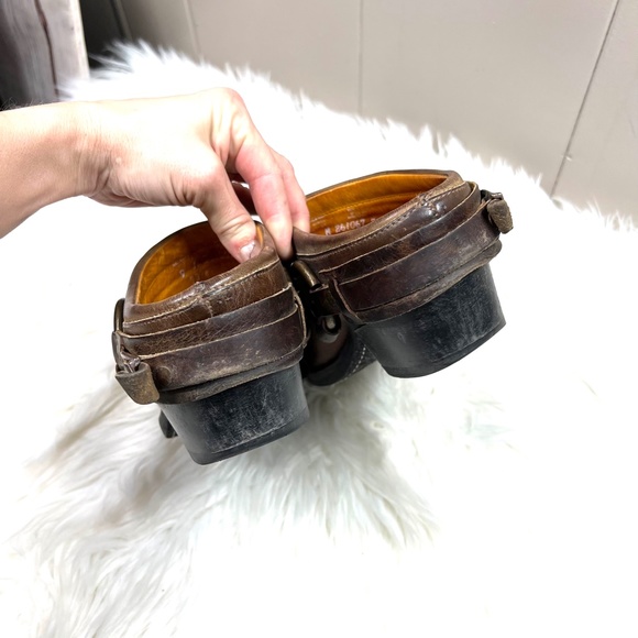🚫SOLD! |•FRYE•| Leather Belted Harness Mule Boot - Picture 8 of 15